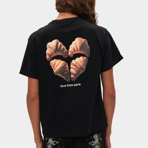 크루아상 크러쉬 블랙 티셔츠