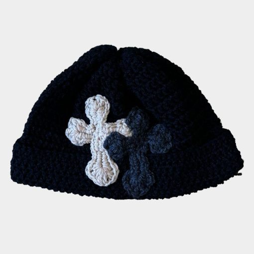 컬렉션 3D 더블 크로스 핸드메이드 니트 비니