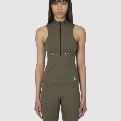 컴프레션 탱크탑 다크 그린