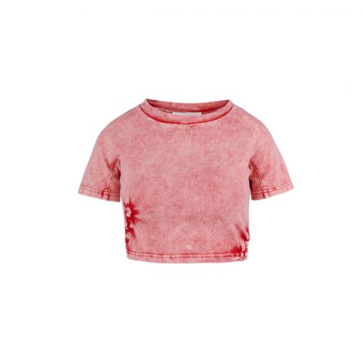 탄 워시드 크롭 티셔츠 레드 S25TTS01R